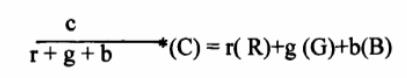 颜色C的三刺激值计算公式